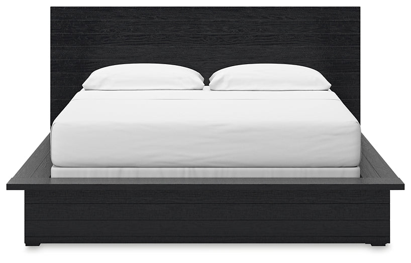 Cama California King con paneles, tocador con espejo y mesita de noche de Londer