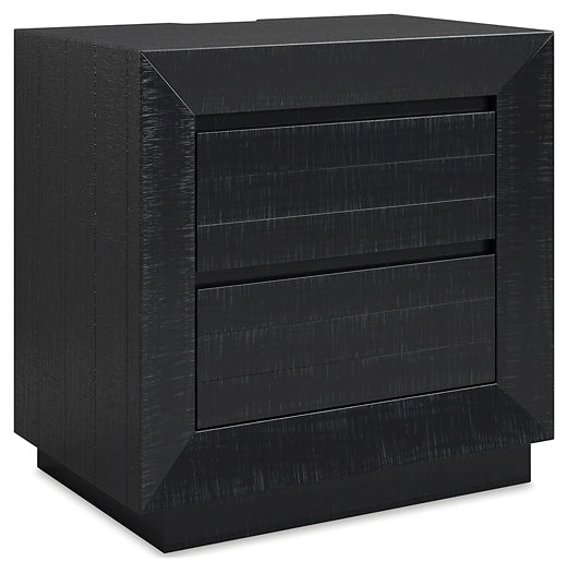 Cama California King con paneles, tocador con espejo, cómoda y mesita de noche