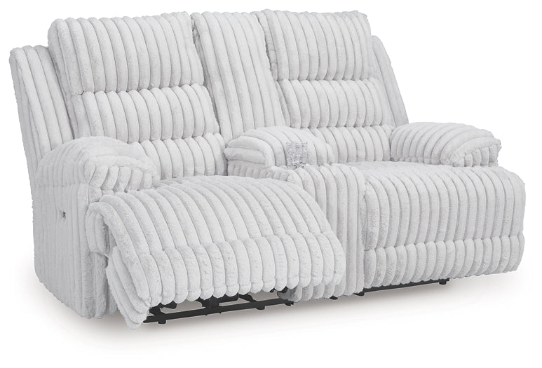 Loveseat eléctrico doble REC de Rhines Falls con consola