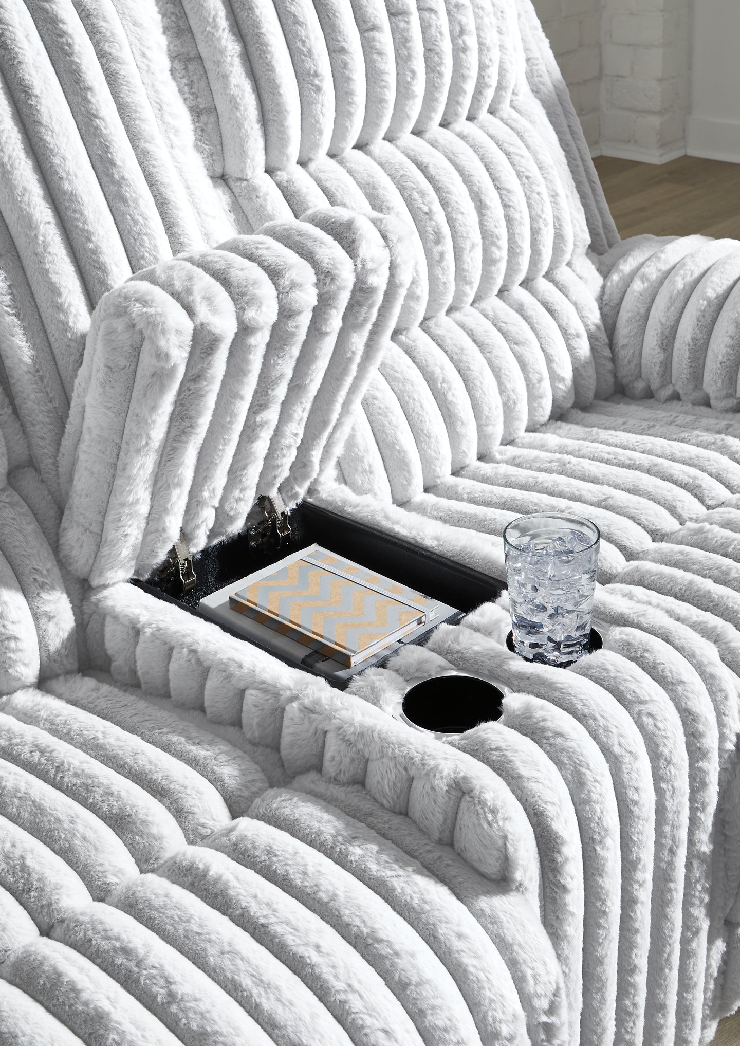 Loveseat eléctrico doble REC de Rhines Falls con consola