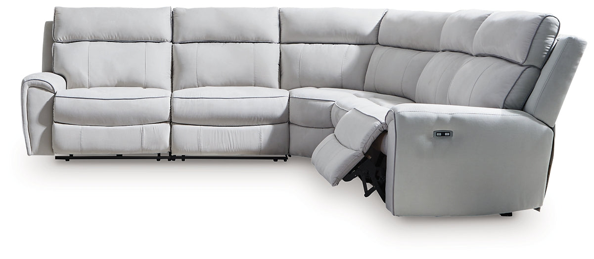 Seccional reclinable eléctrico de 5 piezas Social Pointe