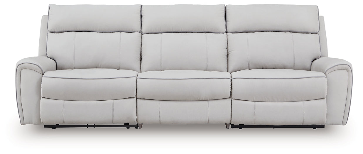 Seccional reclinable eléctrico de 3 piezas Social Pointe