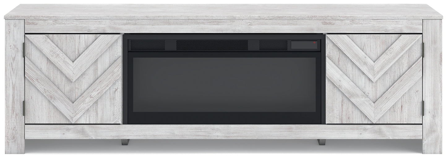 Mueble para TV Cayboni de 71" con chimenea eléctrica