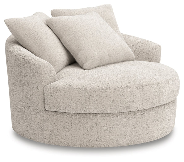 Sillón giratorio extragrande de felpa Cuddle