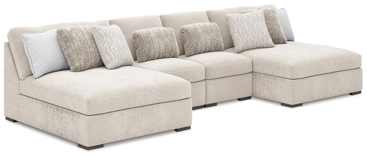 Seccional de 4 piezas Cuddle Plush con chaise longue