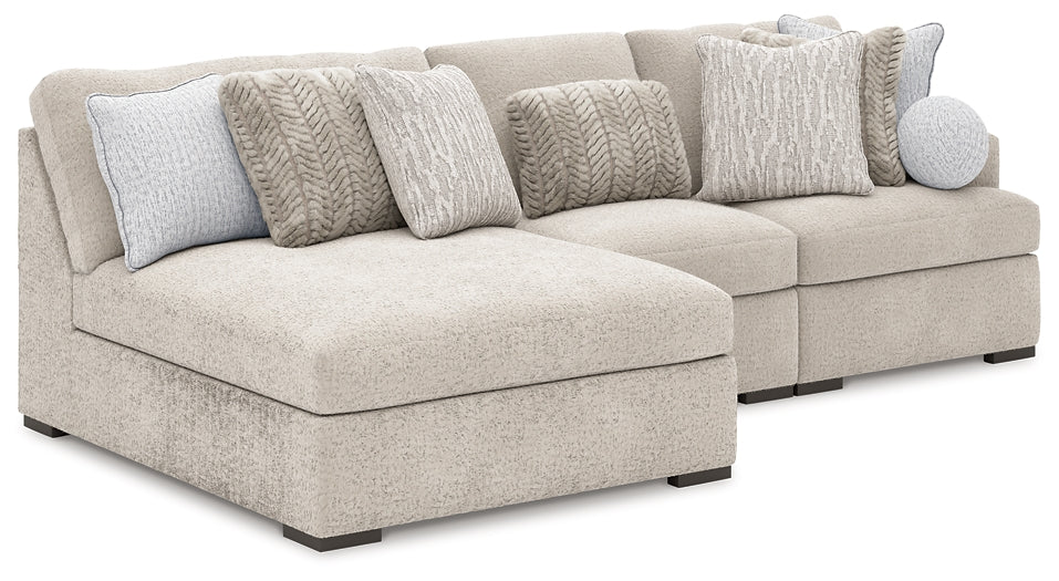 Seccional de 3 piezas Cuddle Plush con chaise longue