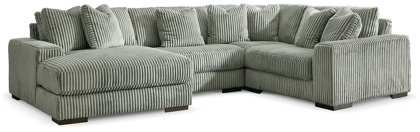 Seccional Lindyn de 4 piezas con chaise longue