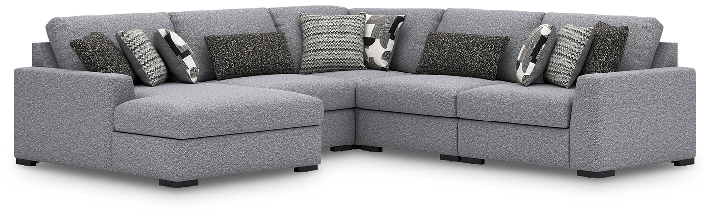 Seccional Bealton de 5 piezas con chaise longue