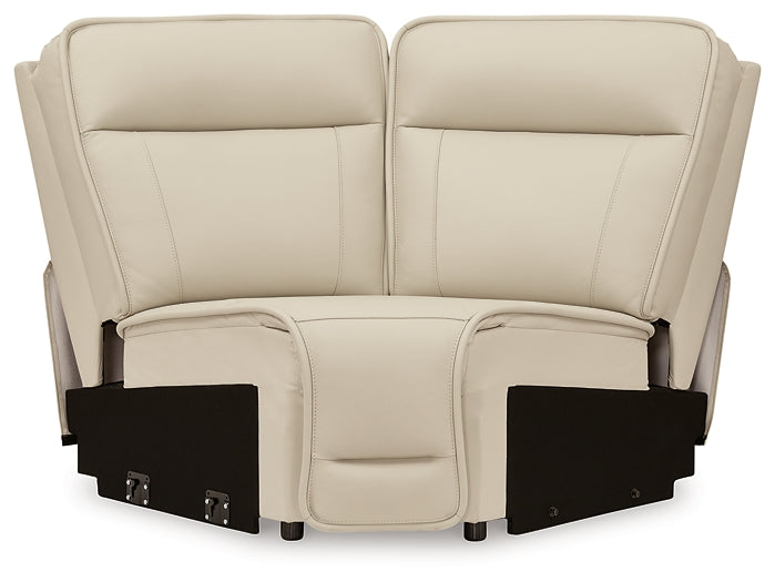 Sofá seccional reclinable de 5 piezas con consola Double Deal