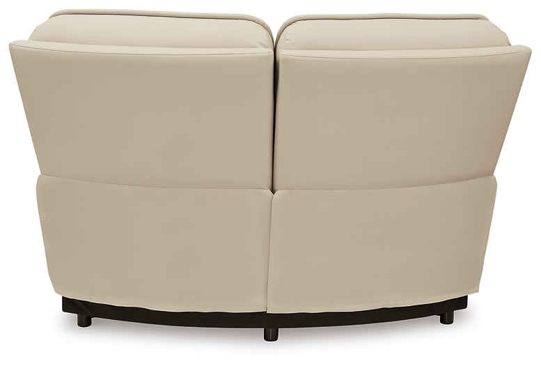 Sofá seccional reclinable de 5 piezas con consola Double Deal