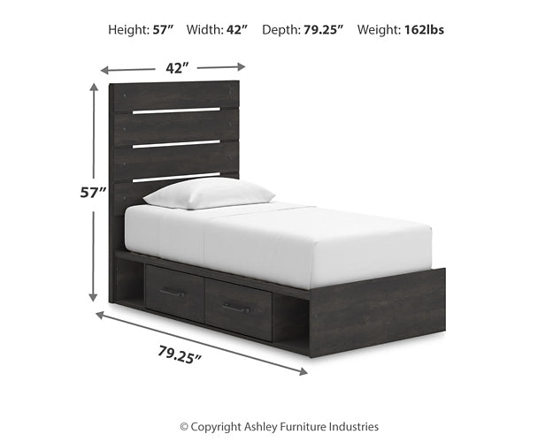 Cama con almacenamiento Hollivern Panel