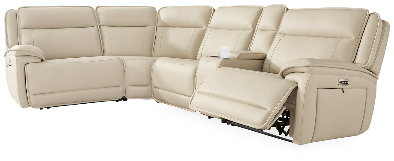 Sofá seccional reclinable de 5 piezas con consola Double Deal