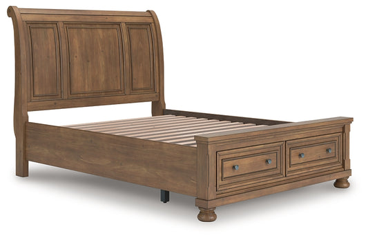 Ashley Express - Cama tipo trineo Feddinger Queen con espacio de almacenamiento
