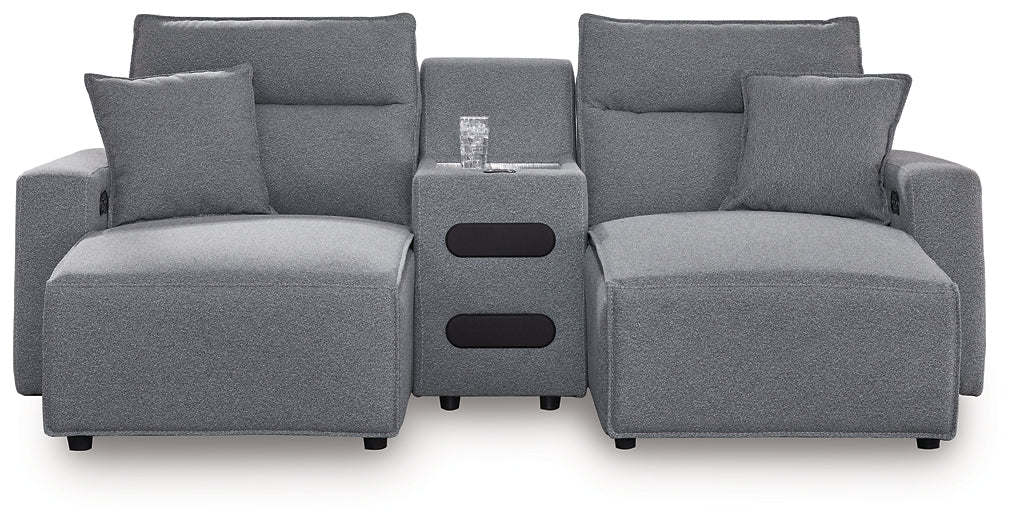 Seccional reclinable eléctrico de 3 piezas ModMax II con chaise longue