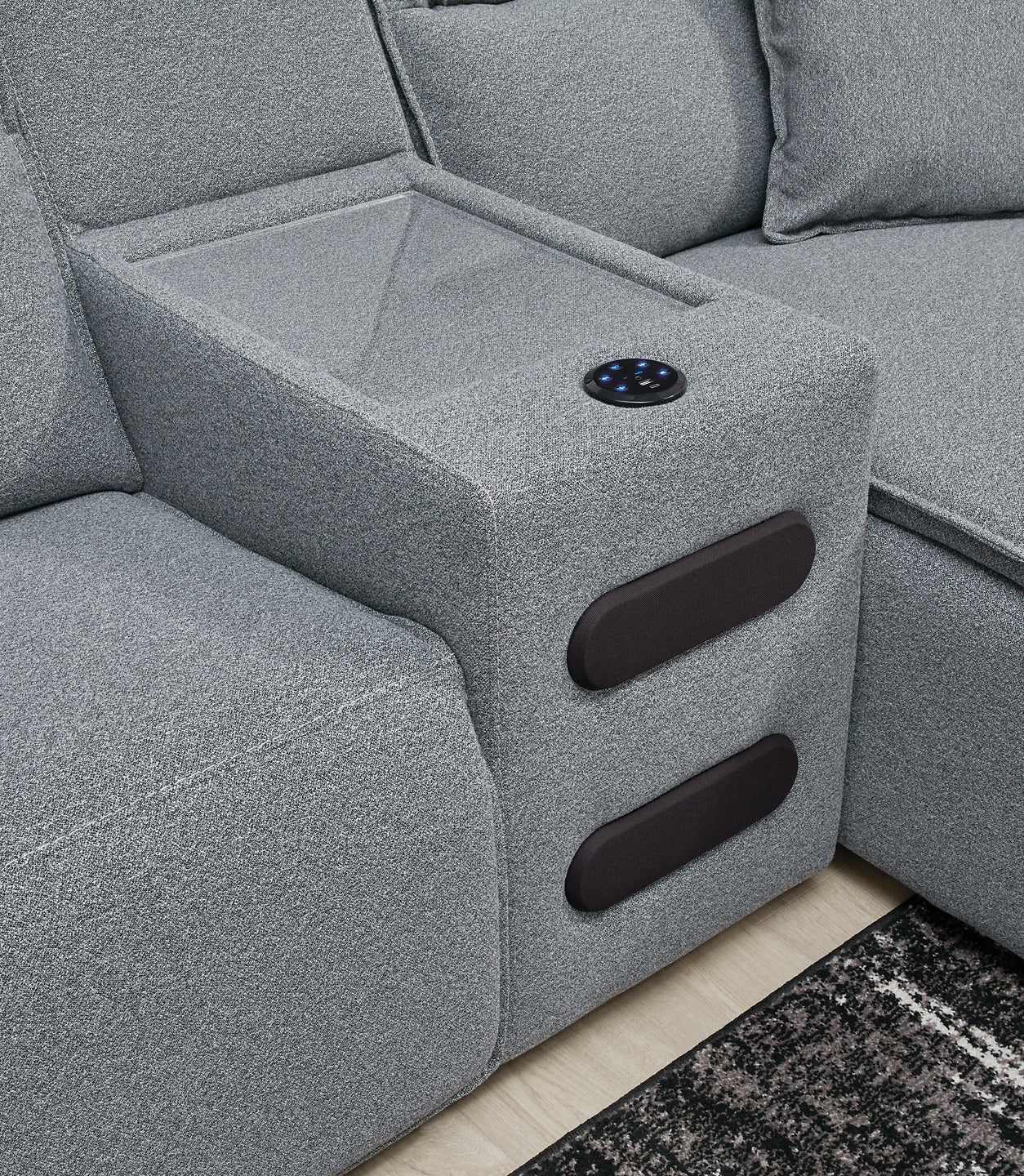 Seccional reclinable eléctrico de 3 piezas ModMax II con chaise longue