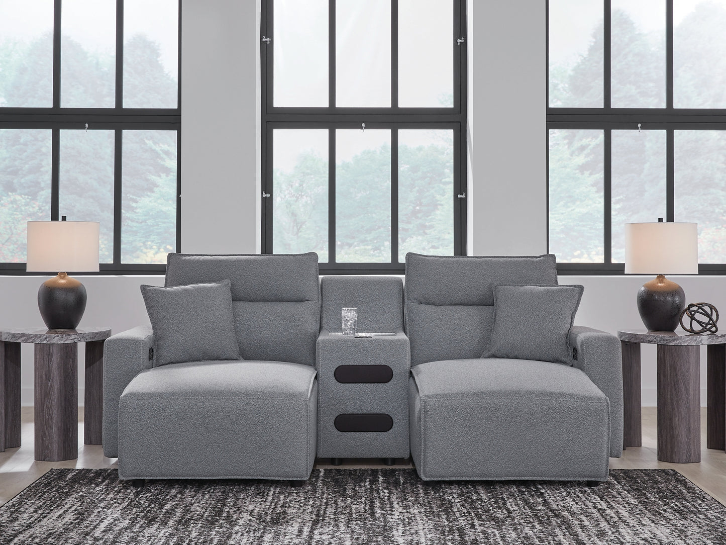 Seccional reclinable eléctrico de 3 piezas ModMax II con chaise longue
