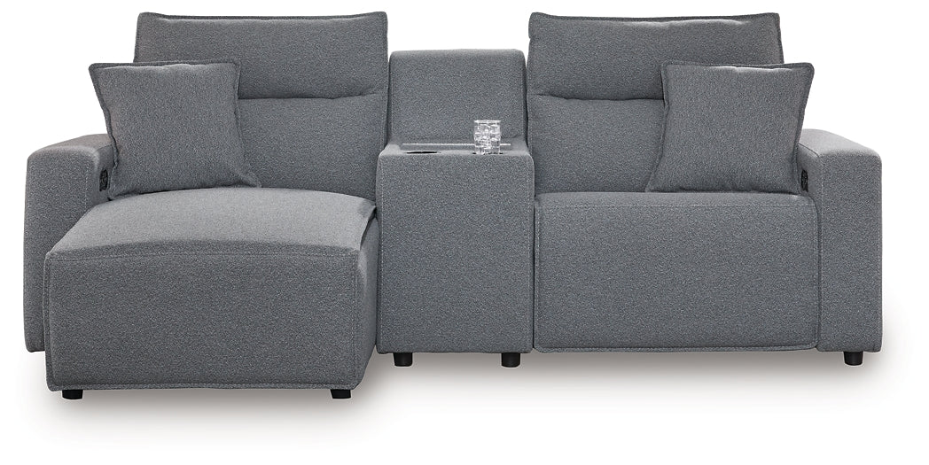 Seccional reclinable eléctrico de 3 piezas ModMax II con chaise longue
