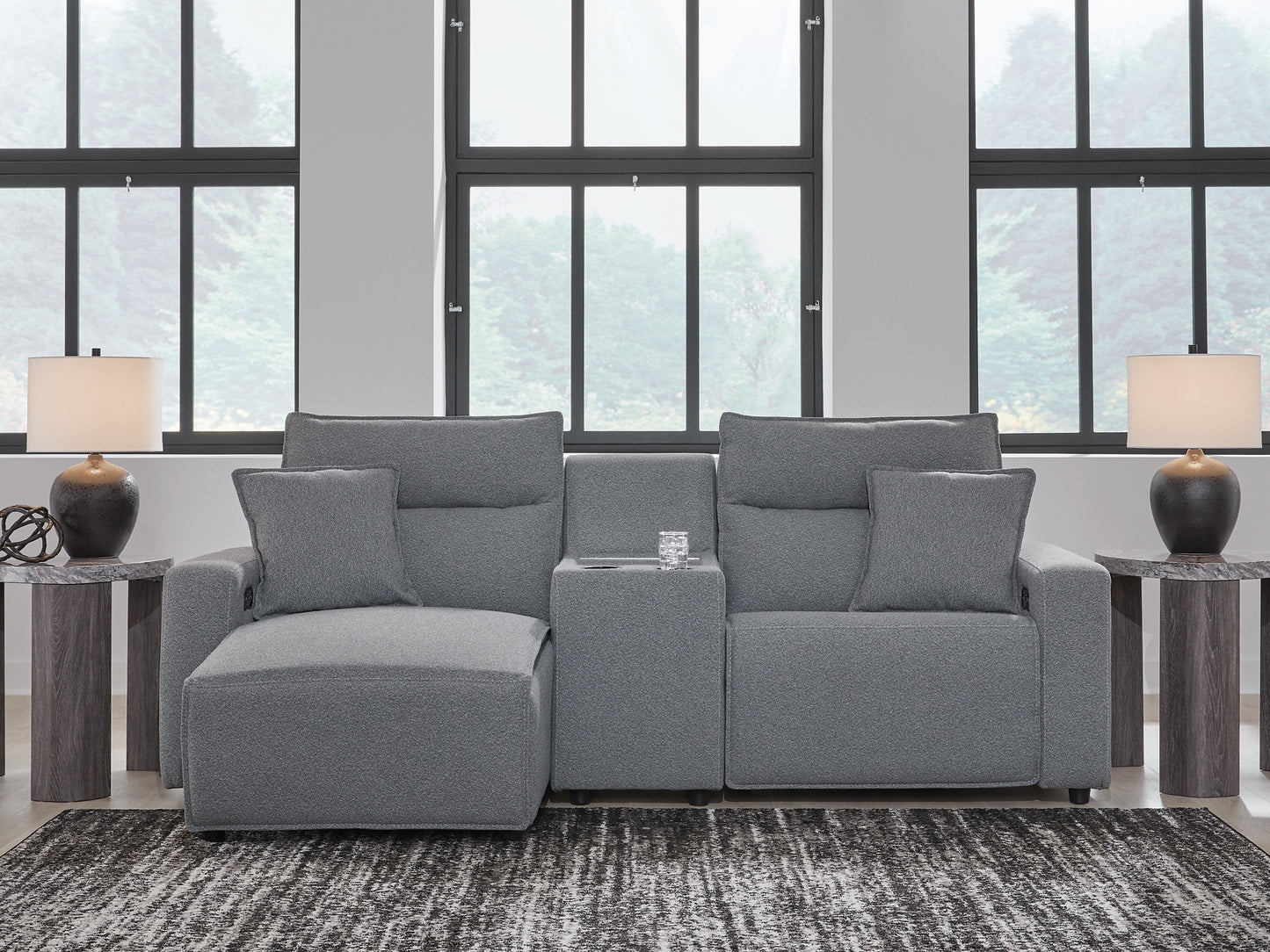 Seccional reclinable eléctrico de 3 piezas ModMax II con chaise longue