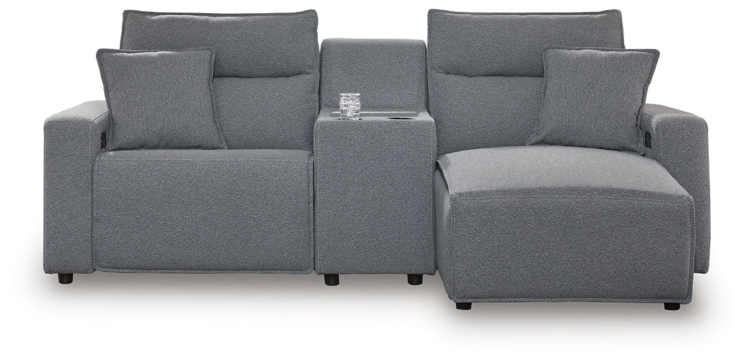 Seccional reclinable eléctrico de 3 piezas ModMax II con chaise longue