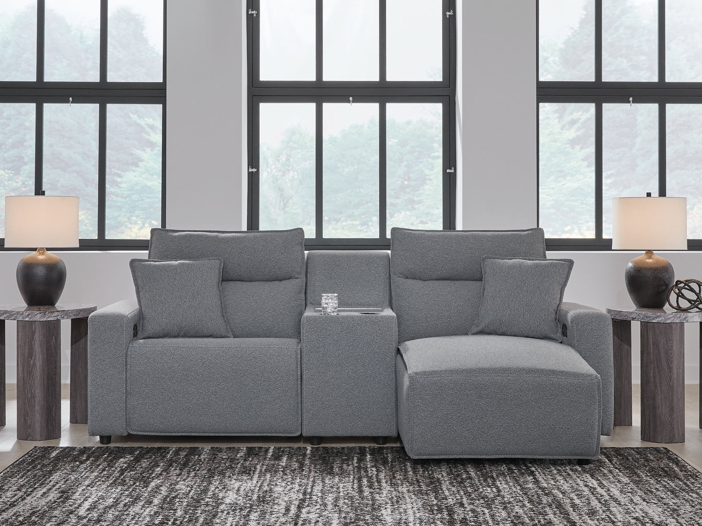 Seccional reclinable eléctrico de 3 piezas ModMax II con chaise longue