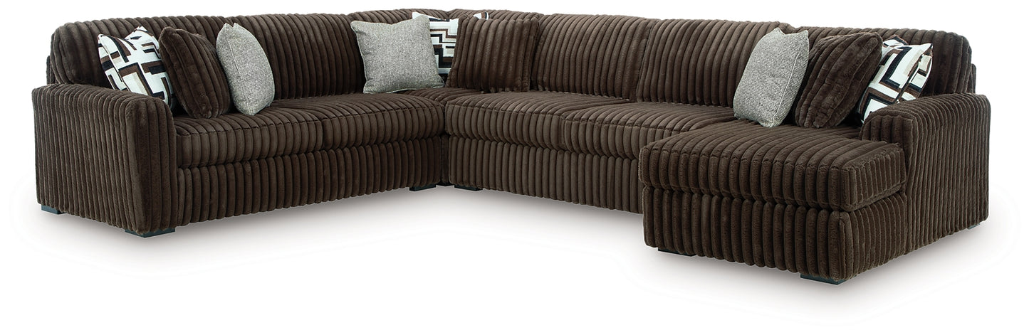 Seccional de 4 piezas con chaise longue Midnight-Madness