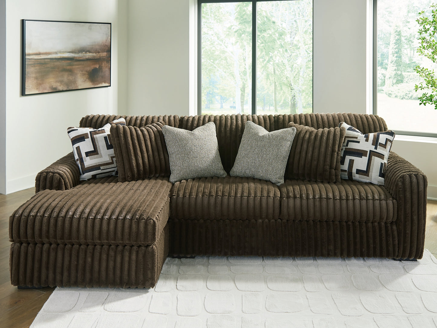 Sofá seccional de dos piezas con chaise longue Midnight-Madness