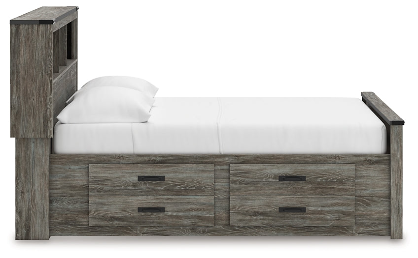 Cama Frandern con librería completa y almacenamiento