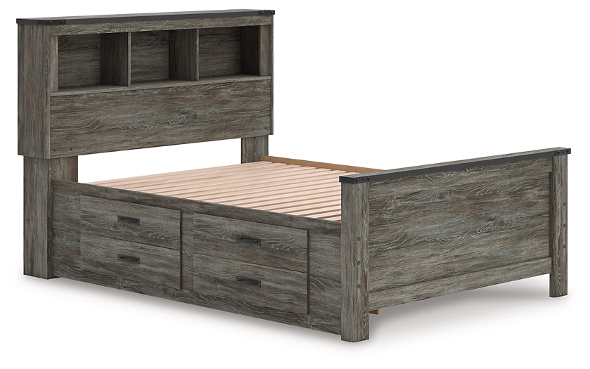 Cama Frandern con librería completa y almacenamiento