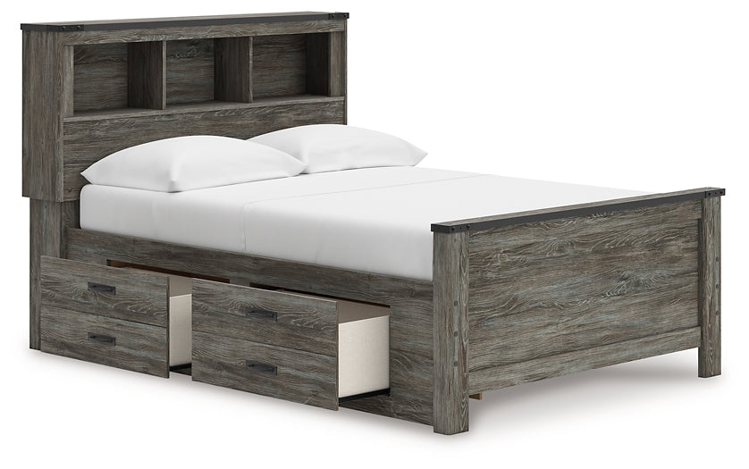Cama Frandern con librería completa y almacenamiento