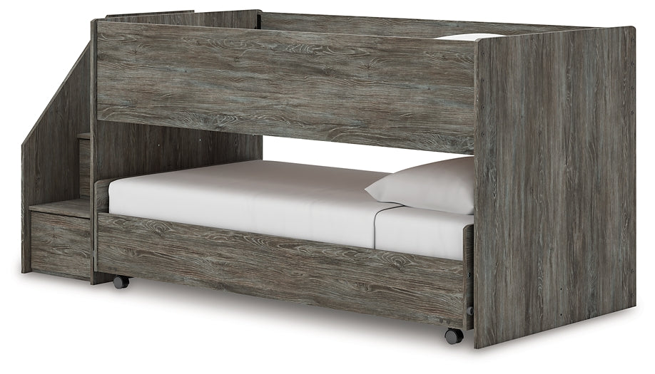 Cama alta individual Frandern sobre dos camas individuales