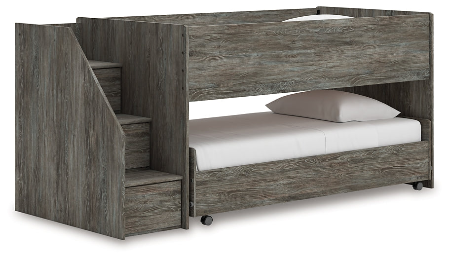 Cama alta individual Frandern sobre dos camas individuales