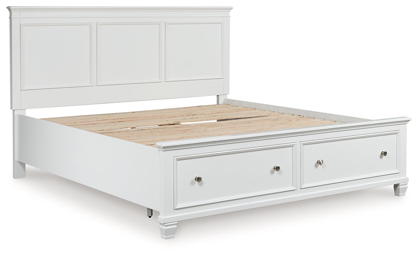 Cama Fortman California King con almacenamiento y paneles
