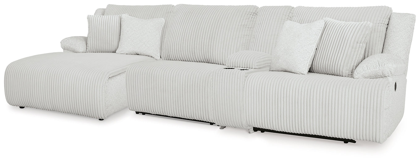 Seccional reclinable de 4 piezas de primer nivel con chaise longue