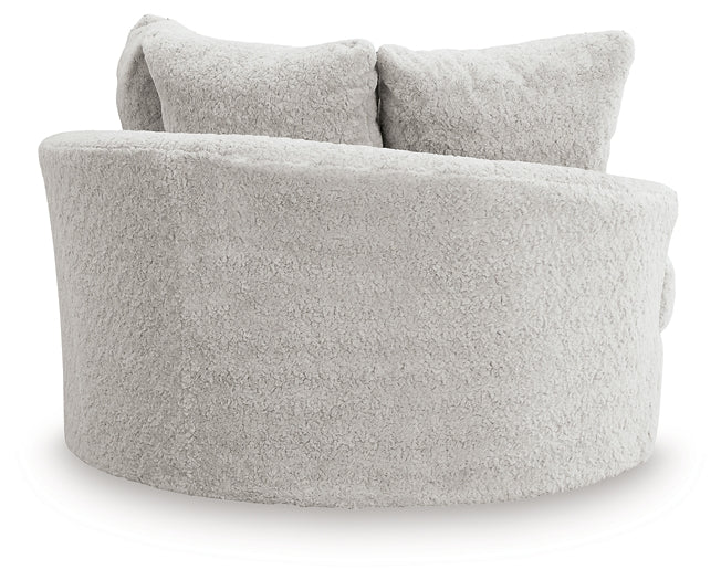 Sillón giratorio extragrande de felpa Cuddle