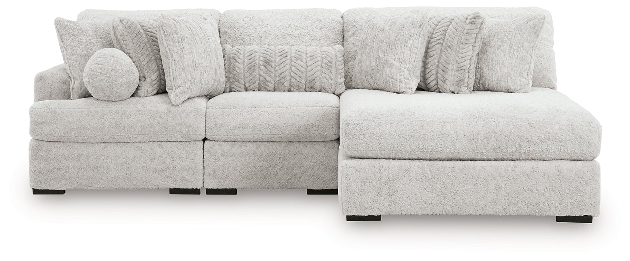 Seccional de 3 piezas Cuddle Plush con chaise longue