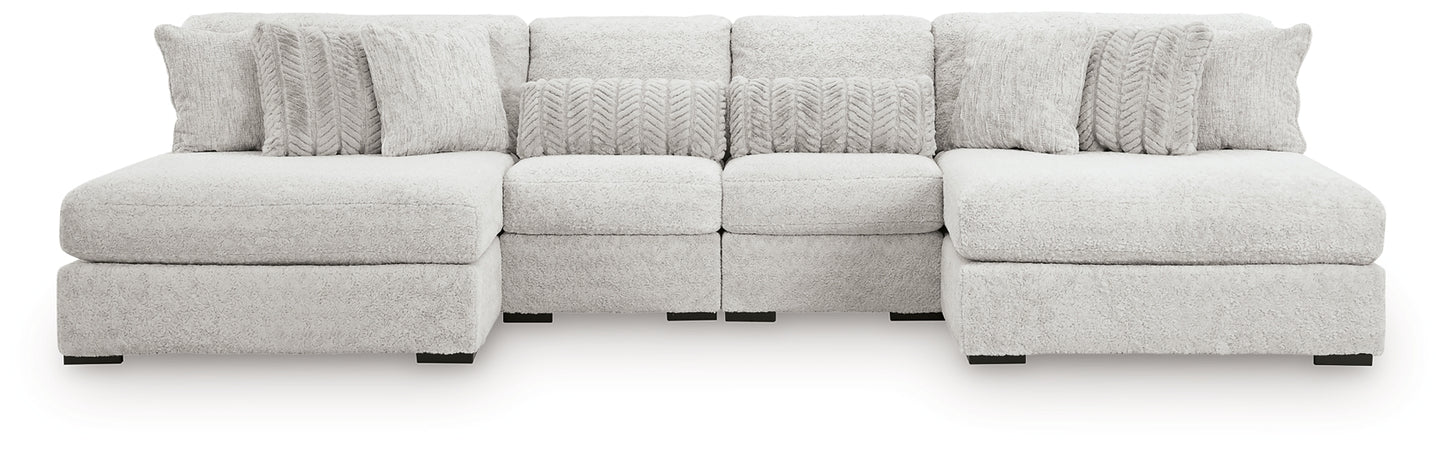 Seccional de 4 piezas Cuddle Plush con chaise longue