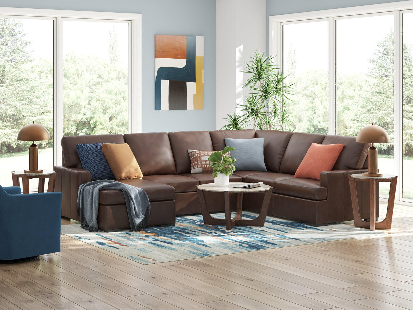 Seccional de 3 piezas McDowlan con chaise longue