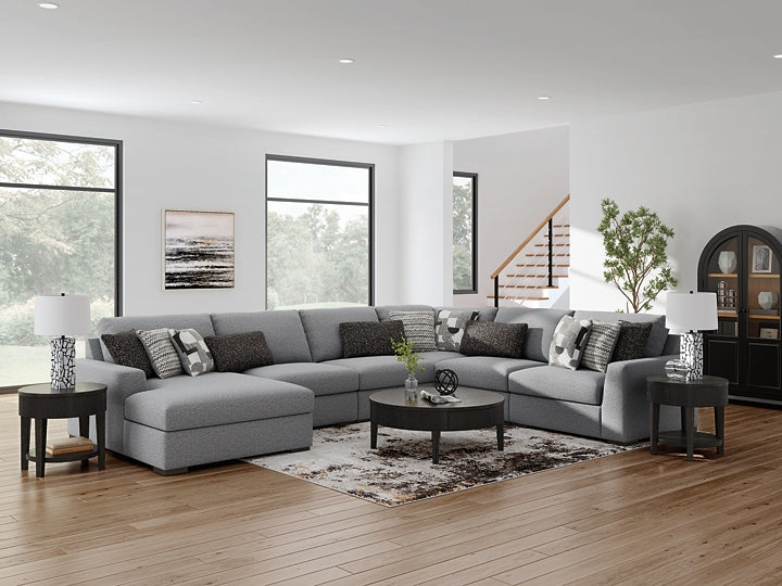 Seccional Bealton de 6 piezas con chaise longue