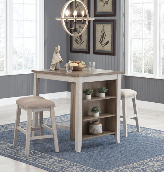 Ashley Express - Juego de mesa de mostrador Skempton RECT DRM (3 unidades)