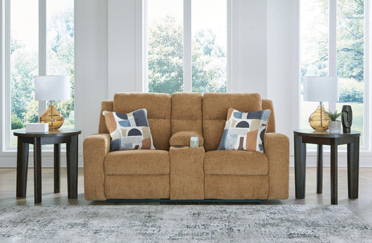 Loveseat doble recreativo Kanlow con consola