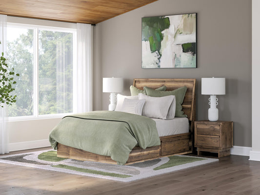 Ashley Express - Cama Chirason con paneles completos y espacio de almacenamiento