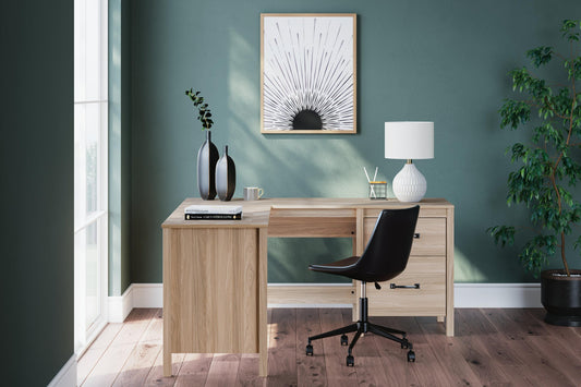 Ashley Express - Escritorio Battelle de 60" para oficina en casa con retorno
