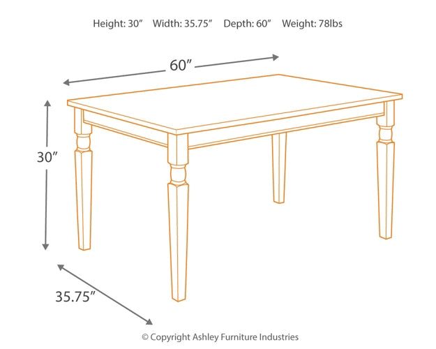 Ashley Express - Mesa de comedor rectangular Whitesburg
