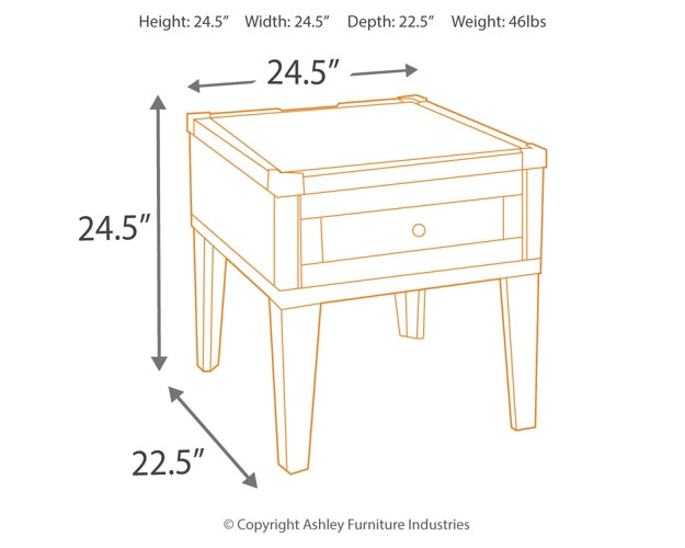Ashley Express - Mesa auxiliar rectangular Todoe