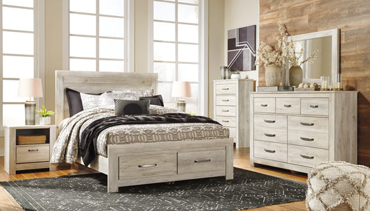 Cama de plataforma Bellaby con dos cajones de almacenamiento