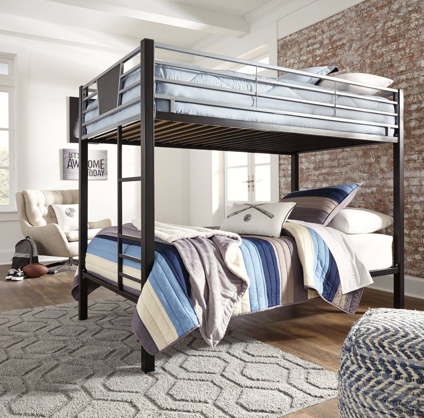 Litera Dinsmore Twin/Twin con escalera