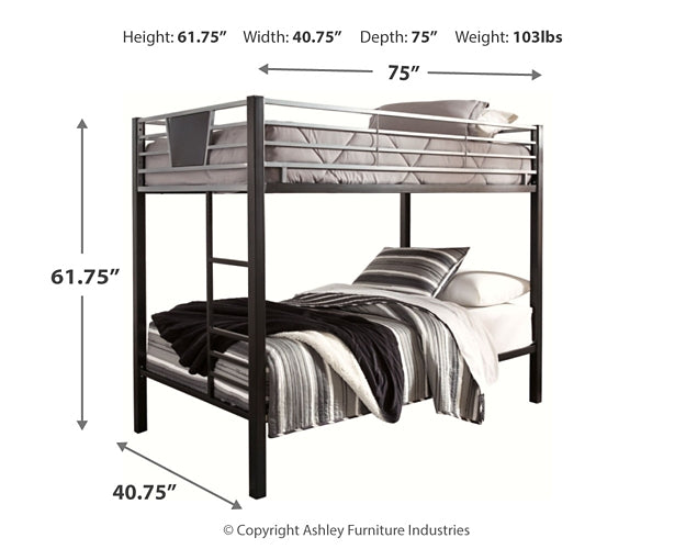 Litera Dinsmore Twin/Twin con escalera