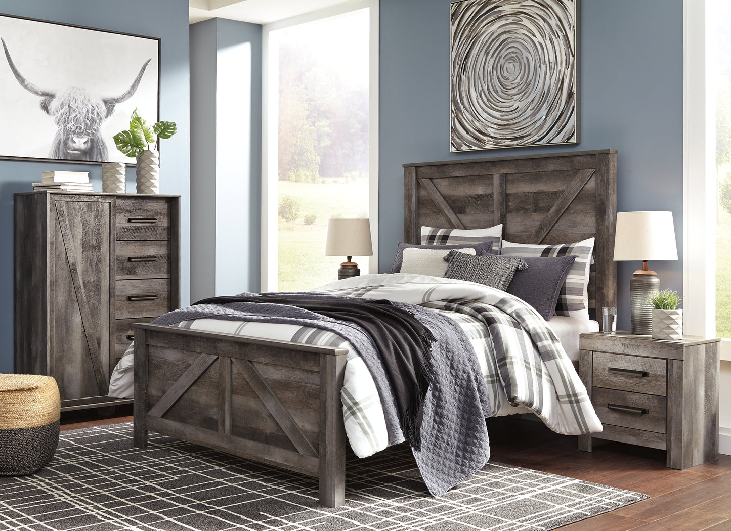 Ashley Express - Cama con paneles Wynnlow Crossbuck