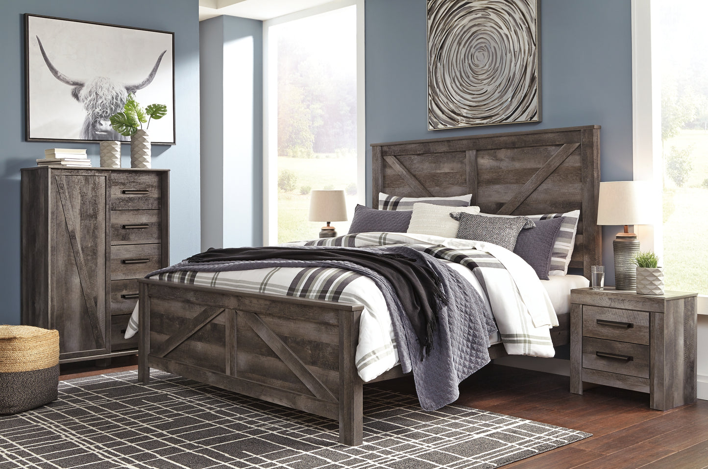 Ashley Express - Cama con paneles Wynnlow Crossbuck