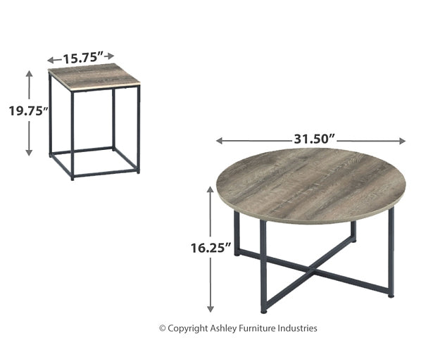 Ashley Express - Juego de mesa auxiliar Wadeworth (3 piezas)